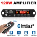 DC 8 V-24 V 2*60 W Amplificatore MP3 Scheda di Decodifica 120 W Lettore MP3 Bluetooth V5.0 Modulo USB FM AUX Radio di Registrazione Per Altoparlante