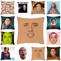 Magical Nicolas Cage Cushion Cover with Sequins Super Shining Reversible Color Changing Pillow Cover