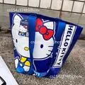 Y2K HelloKittys borsa tessuta Blue Cartoon una spalla carina Shopping Bag Anime Bag Kawaii Eco