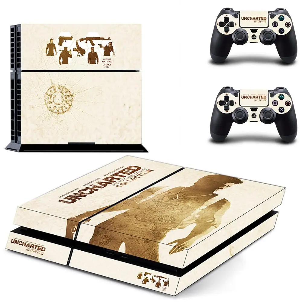 Uncharted 4 PS4 Stickers Play station 4 Skin PS 4 Sticker Decal Cover For PlayStation 4 PS4 Console & Controller Skins Vinyl