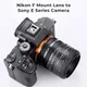 K&F Concept Nikon F AI Mount Lens to Sony E Lens Adapter for Sony a5000 a6000 a6400 A7C A7C2 A1 A9