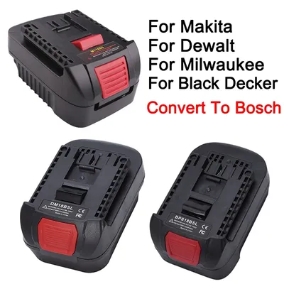 Battery Adapter For Makita/Dewalt/Milwaukee/Black Decker 18V Li-Ion Battery Convert To for Bosch 18V