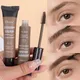 Black Eyebrow Cream Waterproof Long Lasting Liquid Enhancer Dyeing Eyebrow Gel Natural Mascara