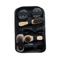 8pcs Shoe Shine Care Kit Black & Transparent Polish Brush Set Home Genuine Leather Shoe Care Set