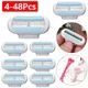 4-48PCS Women Safety Razor Blades Bikini Comfortable Hair Remover 3-Layer Replacement Head Female