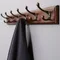 Black Wood Wall Hook Hanging Coat Rack for Bathroom Kitchen Bedroom Hallway Coat Clothes Holder