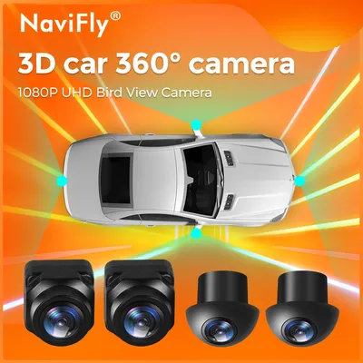 NaviFly Car 360° Camera panoramic view system camera for Android multimedia screen Bird's-eye view camera
