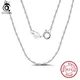 Effie Queen S925 Silver Italian 1.5mm Twisted Curb Singapore Rope Chain Necklace for Women 14K Gold