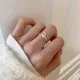 VENTFILLE 925 Sterling Silver Crossover Multi Layered Rings For Women Irregular Simple Adjustable
