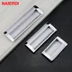 NAIERDI Aluminum Alloy Casting Modern Embed Knobs Kitchen Cabinet Cupboard Door Drawer Handles