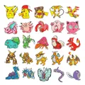 25Pcs/Set Cartoons Pikachu Game monster Character DIY for Clothing iron Sew Ironing Embroidery Patch