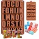 2pcs English Letters Large Silicone Mold Chocolate Candy A-Z Large Letters | Size 0-9 Cake Pan