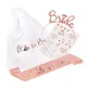 1Set Bride To Be Veil Satin Sash Hairband Bridal Shower Wedding Decorations Tattoo Stickers Hen