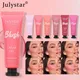 Julystar New Powder Blusher Cream 6 Color Matte Finish Makeup For Women Cosmetics Face Cosmetics