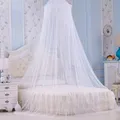 4 Colors Summer Elgant Hung Dome Mosquito Net For Double Bed Summer Polyester Mesh Fabric Home