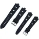 Silicone Watch Strap for Bvlgari Raised Mouth Black Silicone Watch Bracelet Men's Women's