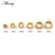 Alisouy 2 PCS Gold Color Plug & Tunnel Ear Jewelry Ornate Stainless Steel Body Piercing Jewelry Ear