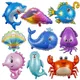 Disney cartoon Q version of the sea animals octopus clown fish lobster birthday party holiday