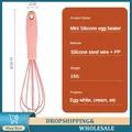 Manual Egg Beater Beautiful Color Stainless Steel Egg Beater Green Houseware Mini Silicone Egg Whisk