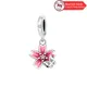 Original 925 Sterling Silver Charm Beads Sakura Pendant Charms Fit Pandora Bracelets Women Birthday