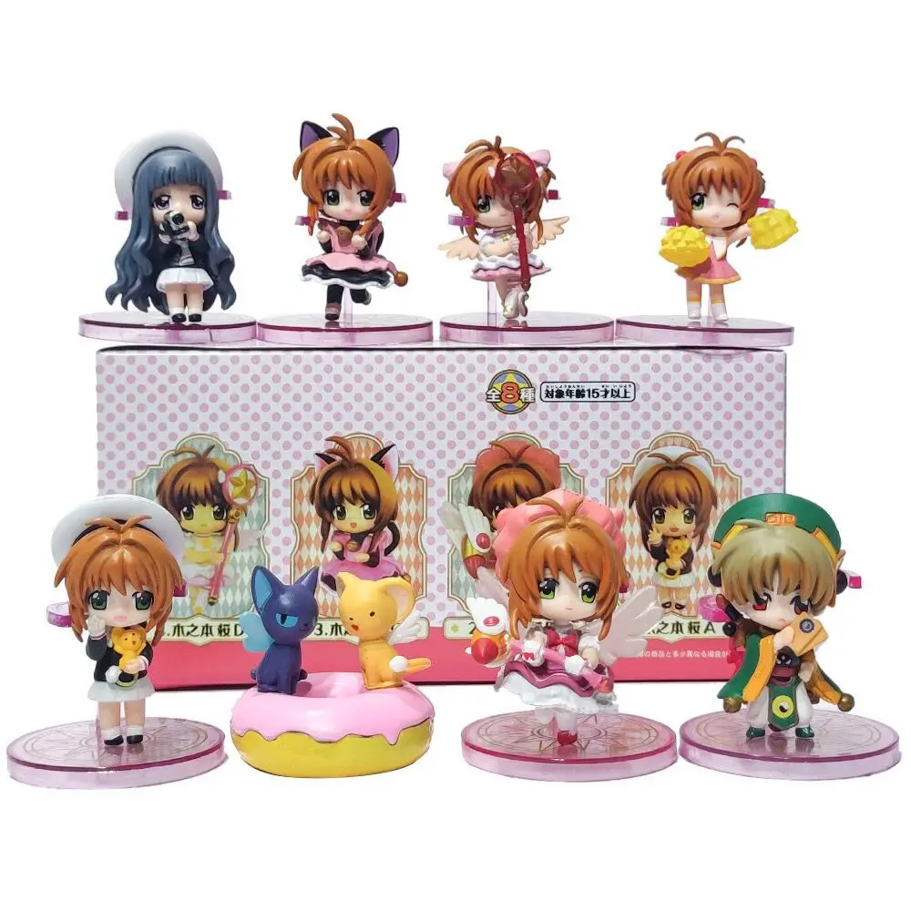 Boxed 1 pz stile casuale Anime Card Captor SAKURA Q versione kawaii Action figure PVC modello giocattoli raccogliere ornamenti bambola regali
