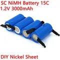 Batteria ricaricabile Ni-MH 1.2v SC 3000mAh 21410 per aspirapolvere spazzatrice Drone trapano elettrico batteria foglio di nichel fai da te
