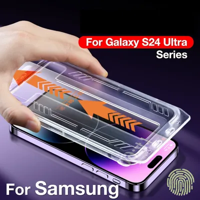 FOR Samsung Galaxy S24 S25 23 S22 Plus Ultra 5G Screen Protector Tempering Glass Phone With Install