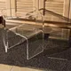 Acrylic Glass Stools Table Living Room Sofa Small Side Table Coffee Table Family Sofa Stool Change