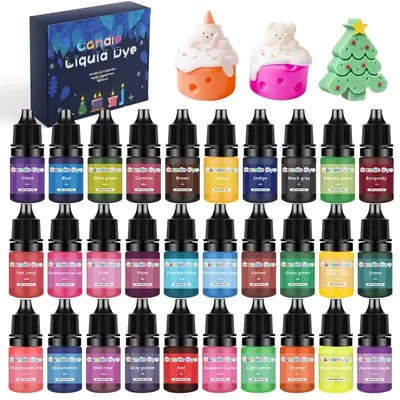 Candle Dyes Pigment Kits Liquid Colorant Set DIY Candle Making Supplies Aromatherapy Soap Soy Wax Dye Candles Pigment Tools