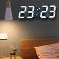 3D LED Digital Clock Adjustable Glow Night Electronic Desk Watch Wall Clocks Alarm Clock USB Plug in