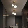Lampade da soffitto a LED con sfera di vetro nordica per corridoio corridoio balcone corridoio