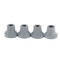 4 Pieces 13mm Durable Rubber Anti-Slid Heavy Duty Canes Replacement Tips for Crutches End Black