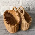 EPCI Woven Hangings Storage Baskets Handmade Wicker Flower Pot Breathable Florist Rattan Flower