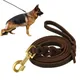 With Copper Hook Leather Braided Dog Leash Pet Products Long Soft Dog Traction Rope Durable Brown