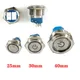 25mm/30mm/40mm stainless steel metal button switch round flat led ring instantaneous power mark car