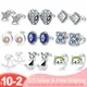 Sterling silver 925 sapphire embedded zircon stud earrings women silver jewelry new in hot feather