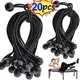 5/20pcs Bungee Cord Ball Tarps Canvas Tarpaulin Flagpole Ties Cord Ends Elastic Rope Fixed Boat Pole