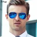 2023 Vintage Mens Sunglasses Anti-glare Frame Aviation Pilot Sunglasses Driving Sunglasses In 19