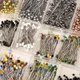 50/100Pcs Fashion Sewing Needles Colored Glass/Ceramics Head Bead Pin Stitch Knitting Needles Sewing