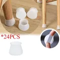 24PCS/set Table Chair Leg Mat Silicone Non-Slip Chair Leg Cap Anti-slip Floor Protectors Furniture