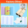 12Rolls Thermal Printer Papers 57x25mm Self-adhesive Thermal Papers HD Color Label Printers for