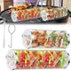 Round Rotisserie Basket BBQ Stainless Steel Mesh Barbecue Rack Washable Grill Oven Camping Picnic