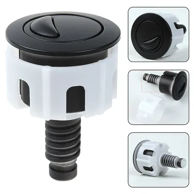 38-49mm Universal Toilet Push Button Dual Flush Water Saving Chrome For Cistern Tank Flush Toilet Seat Water Tank Valve Bathroom