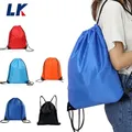 Polyester Printed Storage Drawstring Bag Portable Backpackable Waterproof Pocket Colorful Sports