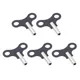 5Pcs Wood Clock Key Metal Clock Key Wood Clock Tools Winding Swiss Repair Tool Black Keys for wall