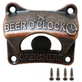 1pc Beer O' Clock Bottle Opener Wall Mounted Retro Beer Opener Tool for BBQ DIY Crafting Solid Beer