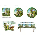 Dinosaur Theme Birthday Decorations Party Disposable Tableware Paper Napkins Cups Plates Tablecloths