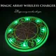 New 10W Qi Wireless Fast Charger Circle Magic Optical Array Wireless Charging For QI Standard Full