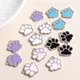10pcs 16*17mm Cartoon Cute Enamel Paw Charm Dog Cat Paw Pendant for Necklaces Earrings DIY Jewelry