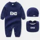 New Fashion luxury Kids Mattresses letter style newborn baby clothes Cotton long sleeved toddler